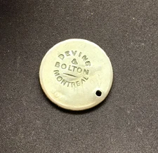 1837 Bank token One Penny Counterstruck  Devin&Bolton Montreal