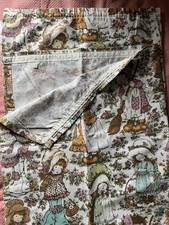 Vintage Holly Hobbie 1970s Curtains Made In England X2 45x53in