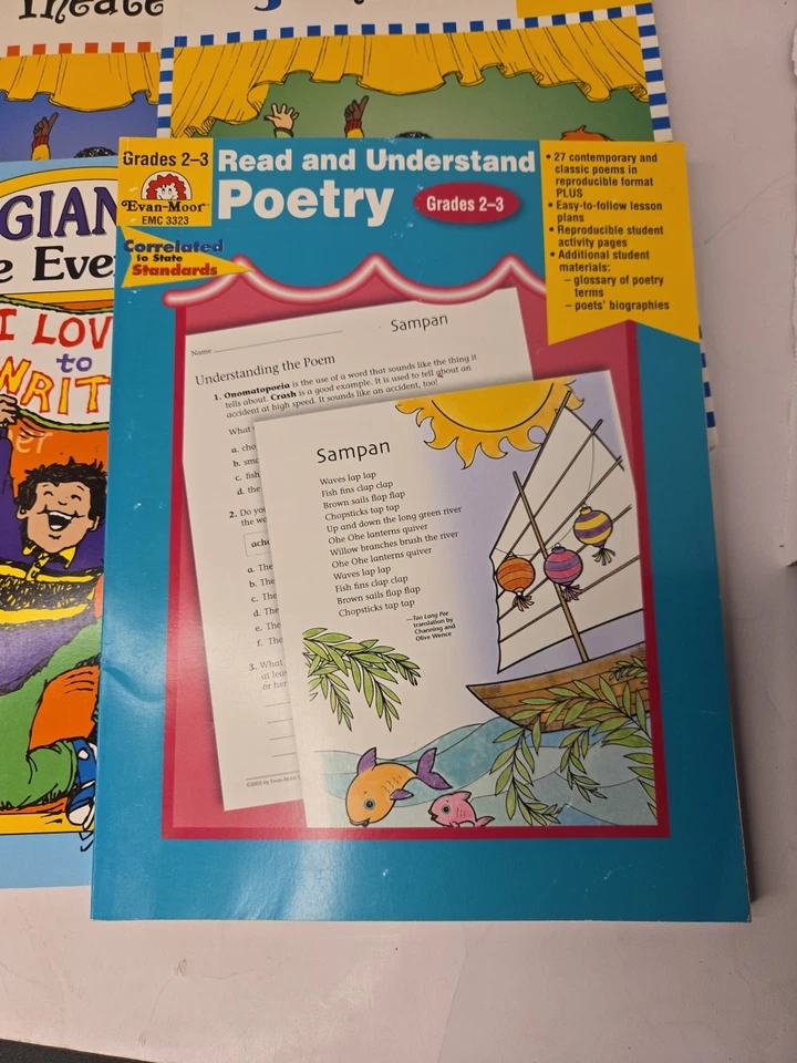 Lot of 6 Evan-Moor Readers' Theater Grades 1-3 Math Write & Read Paperback Books - Image 2 of 4