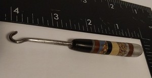 Antique Button Hook UNIQUE Composition Handle ARTS & CRAFTS