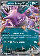POKEMON TEAM ROCKET'S NIDOKING EX 119/182 DOUBLE RARE DESTINED RIVALS HOLO NM/M