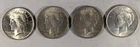 LOT OF 4 1923 P PEACE SILVER DOLLARS #40