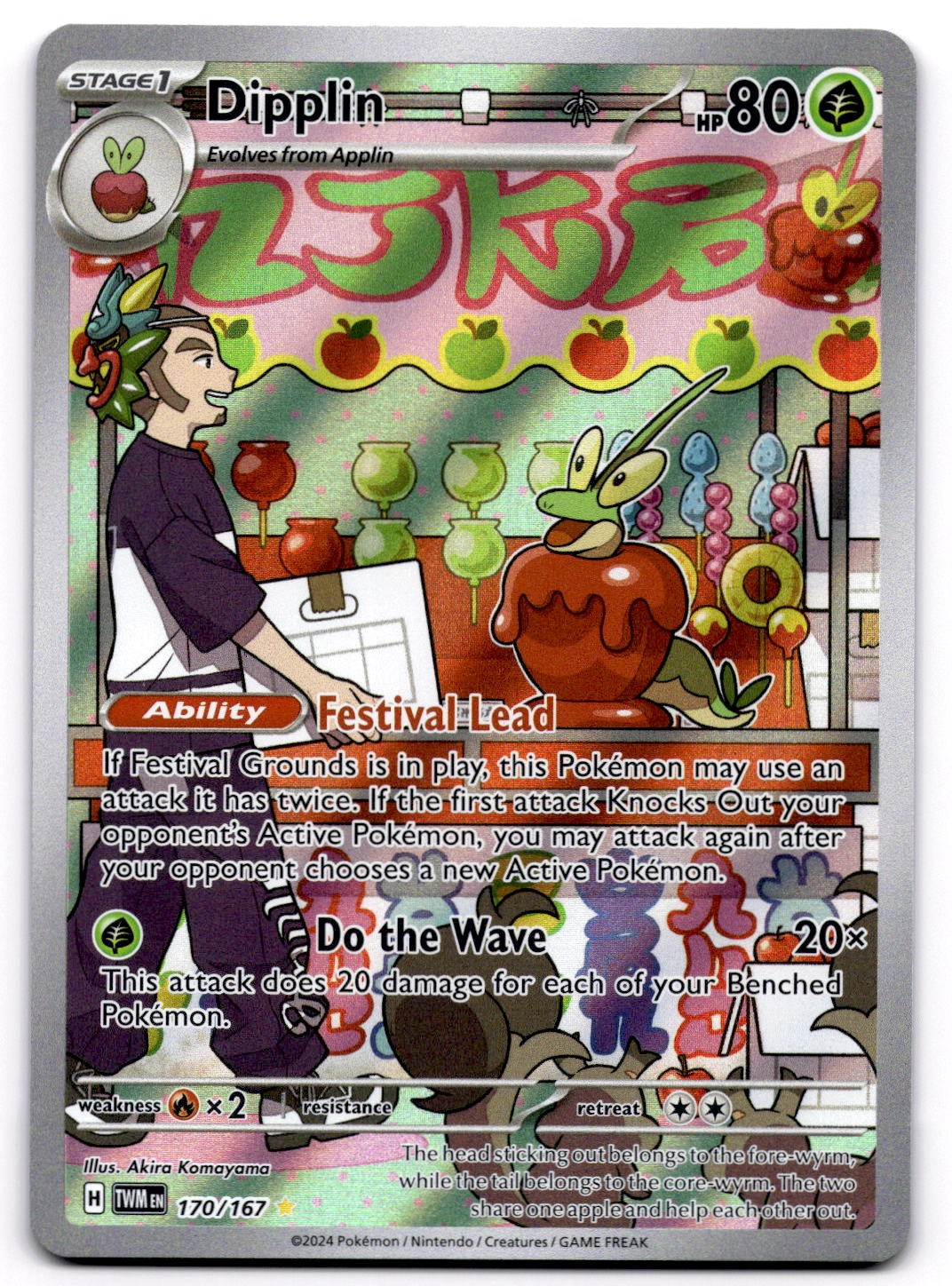 Dipplin 170/167 SV Twilight Masquerade Illustration Rare Pokemon Card - NM