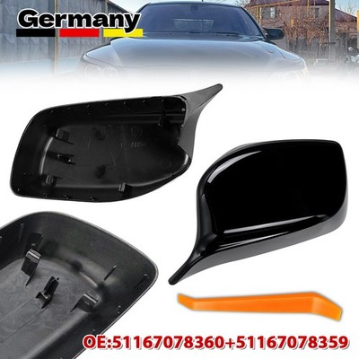 Spiegelkappen Außenspiegel Für 03~08 BMW E60 E61 E63 E64 M-Stil Schwarz Glanz