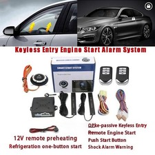Car Keyless Entry Engine Start Alarm System Push Button Remote Starter Stop Kit