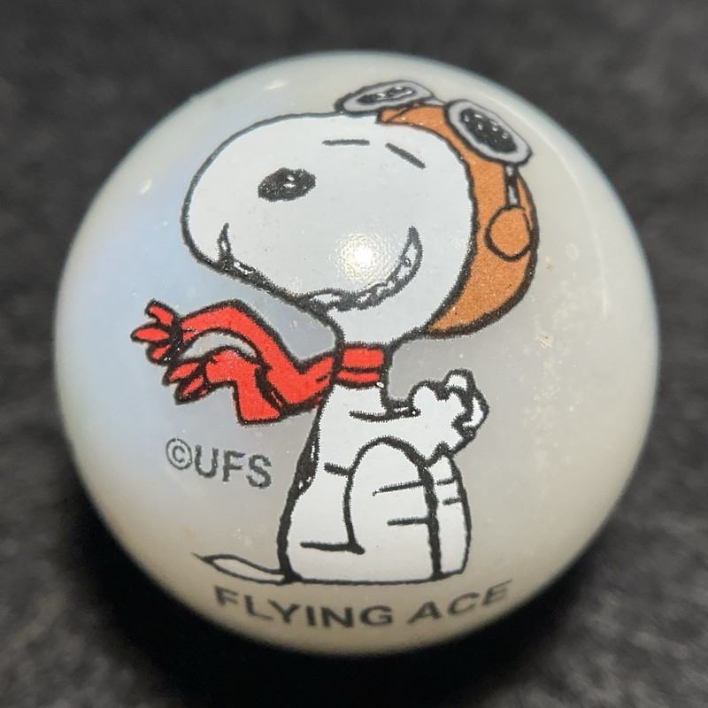 Jabo Marbles-Snoopy Flying Ace Pearl Swirl(.98")