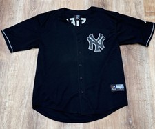 Majestic Derek Jeter #2 Black Letters Black Jersey New York Yankees