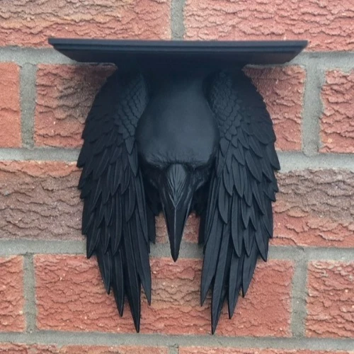 Raven Wings Wall Shelf Gothic decor