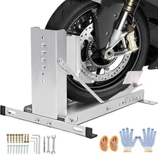 CXRCY Motorcycle Wheel Chock Stand,Anti-Rust Stainless Steel... 