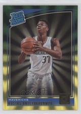 2018 Donruss Rated Rookies Holo Green & Yellow Laser Kostas Antetokounmpo 1d4m