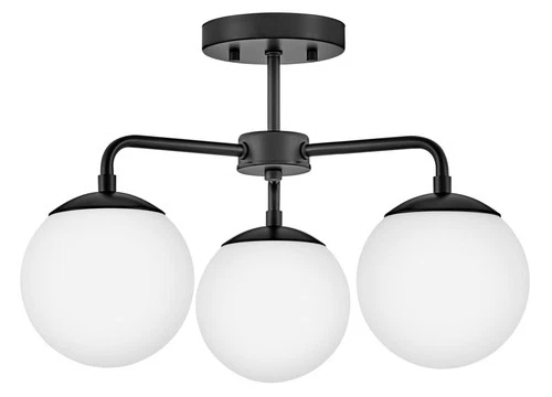 Lark 84203 Julep 3 Light 20"W Semi-Flush Ceiling Fixture - Black - Picture 1 of 7