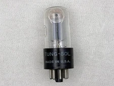 (1) Tung-Sol 6SN7GT Vacuum Tube Mouse Ears Gray Plates D Getter Tests Strong