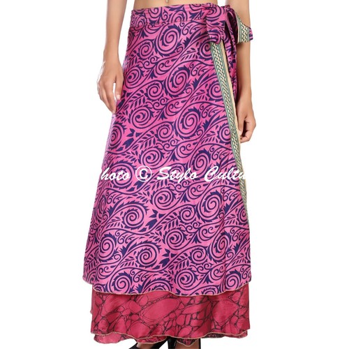 Printed Long Skirt Wrap Around Sarong Women Gypsy Hippie Maxi Lot 20 Pcs - Picture 3 of 8