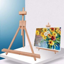 Painting Easel Folding Wooden Tabletop Easel Stand Holds Highest to 22" Canva...