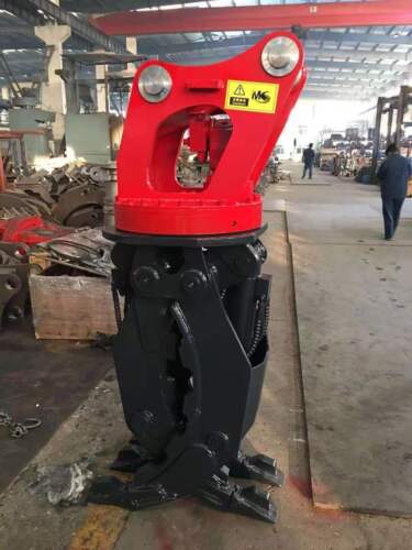 Rotating Grapple Hydraulic Graber For 7-11 ton Excavators Digger Attachment Red - Picture 4 of 20