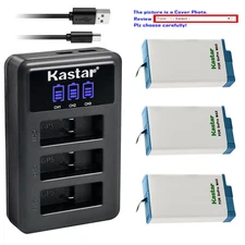 Kastar Battery LCD Triple Charger for GoPro MAX 360 Degree 5.6K Action Camera