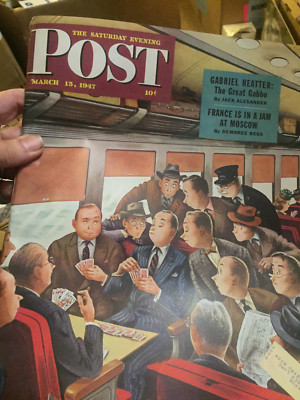 SATURDAY EVENING POST--MAGAZINE - VINTAGE -MARCH  15TH, 1947----VERY NICE !