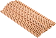 Frcctre 100 Pack Wooden Dowel Rods, 3/16 X 12 Inches Unfinished Natural Wood Cra