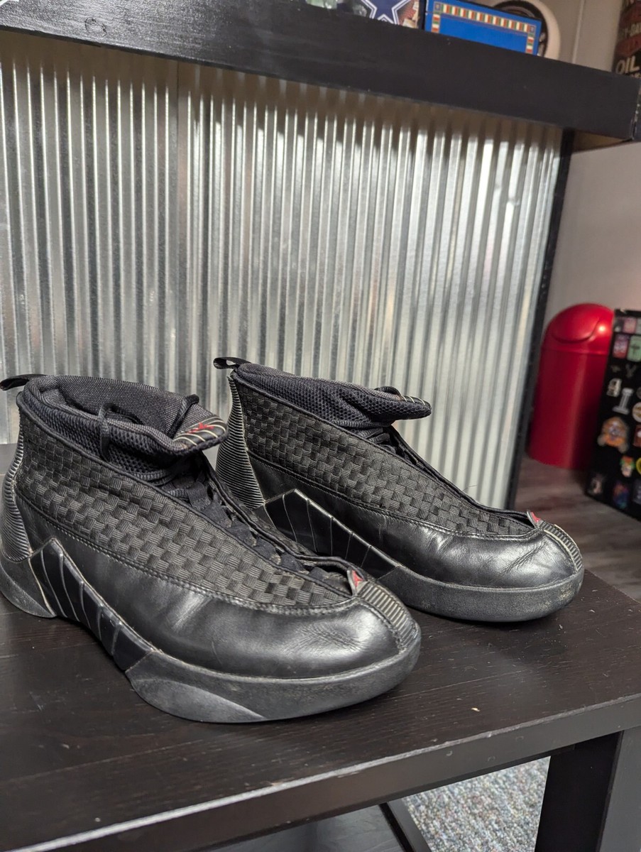 Vintage Jordan Air Jordan 15 Shoes Mens Size 10 Black Stealth 1999 136029-061 Original 1999 Nike Air Jordan XV OG Stealth Black/Red 136029  main image 3