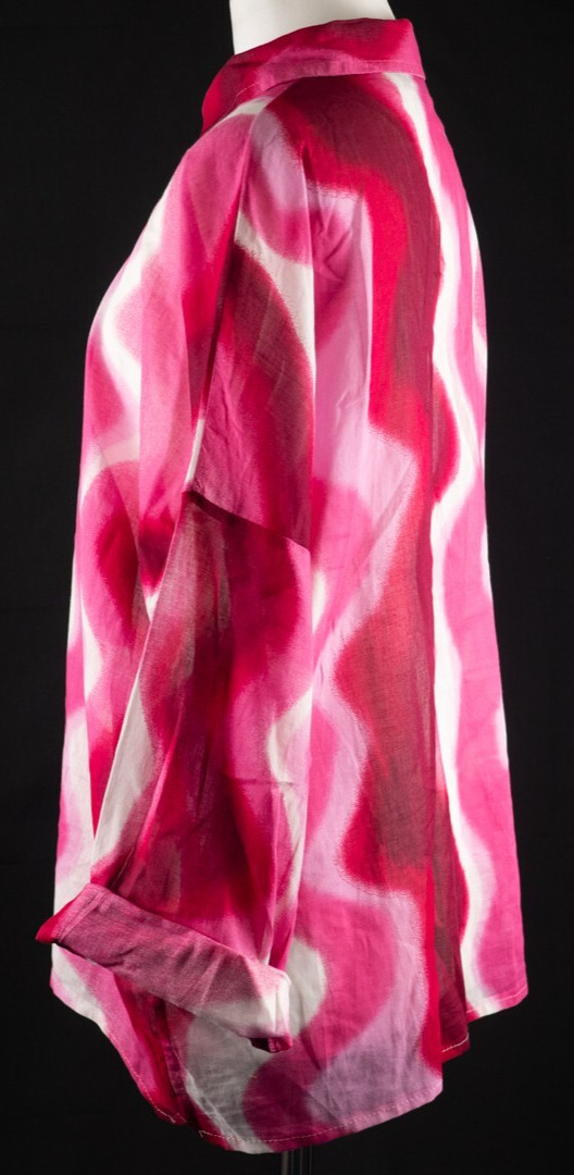 Primark Pink Wave Pattern Long Sleeve Shirt Size XS Pre-Owned image 6