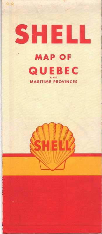 1960 Shell Quebec & Mariti9me Provinces Vintage Road Map