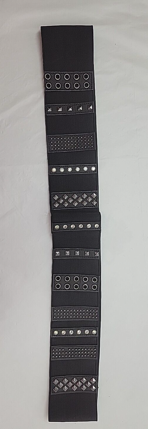 Black Studded Belt for Plus Size Waist-image