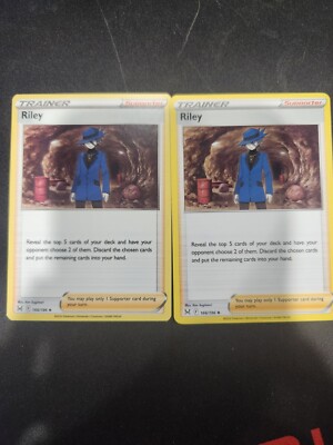 Pokemon Cards Riley 2x Riley 166/196 Lost Origin Trainer Pokemon Card NM - Non Holo | eBay