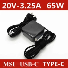 Genuine MSI ADP-65SD B 65W 20V 3.25A USB-C Laptop Charger Type C Power Adapter