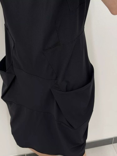 Vestido Marithe Francois Girbaud Negro Sin Mangas con Bolsillo Vanguardista Talla L - Imagen 3 de 16