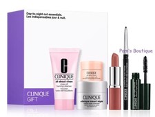 CLINIQUE 6pc GIFT SET w/Bare Pop Lipstick, All About Eyes, Smart Night  Mascara