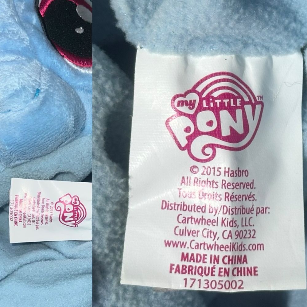 RARO!! Cappello e sciarpa My Little Pony Rainbow Dash HTF Cutie Mark Hand's (OS) ~ EUC