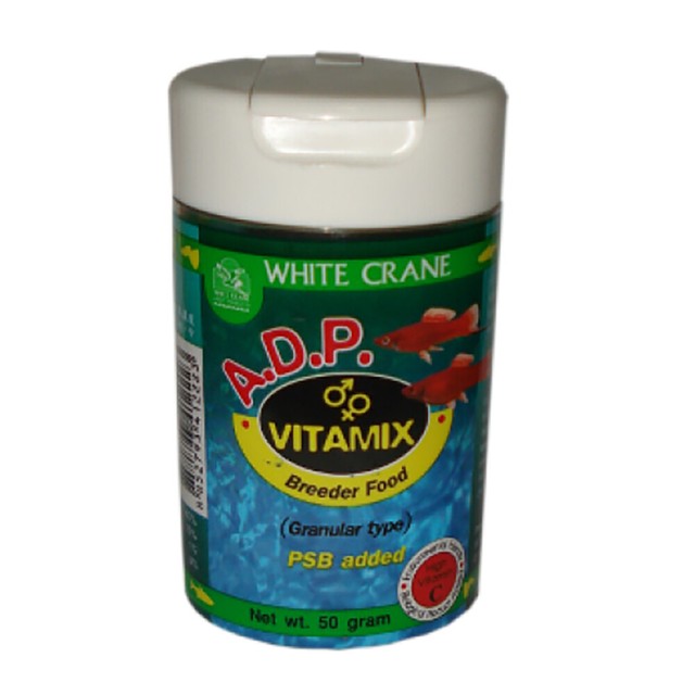 2x50 g. ADP VITAMIX WHITE CRANE Vitamin Breeding Fish Food Small