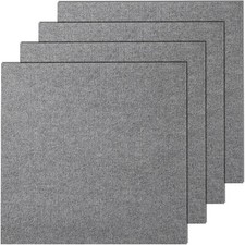 VEVOR Dalles de moquette auto-adhésives carrés 9 PCS 610 x 610 mm gris clair