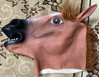 Horse Head Mask Halloween Party Latex Animal Costume Prop Gangnam Style Costume