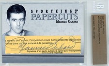 2007 SPORTKINGS PAPERCUTS 1/1 #PCMR MAURICE RICHARDS ENCASED BY BECKETT