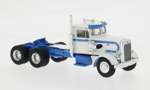 Brekina 1:87 H0 85761 Peterbilt 281 Zugmaschine Blau Weiß 1955 Neu Ovp-image