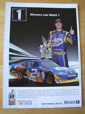 MOBIL ÖL NASCAR KURT BUSCH PENSKE RACING USE MOBIL 1 2010ANZEIGE A4 GRÖSSE DATEI 19