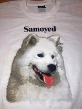 Vintage: NOS Samoyed. White Large T-Shirt  Single Stitch. Made In USA. Teletrend