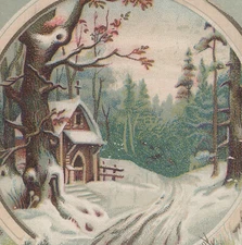 RAVENNA OH VICTORIAN TRADE CARD,C A MYERS, BOOKS, WALL PAPER, FRAMES, etc  C1041