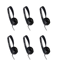 NEW LOT OF 6 MAXELL HP-100 STEREO HEADPHONES W DYNAMIC SOUND 190319 DRD2-1