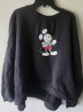 Mickey Mouse Disney World Cropped Black Sweatshirt 2XL Mousewear