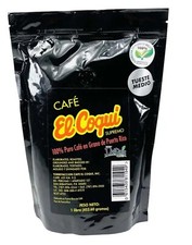 EL COQUI 100 Pure Puerto Rican Whole Bean Coffee 1 lb. PK FREE FAST SHIPPING