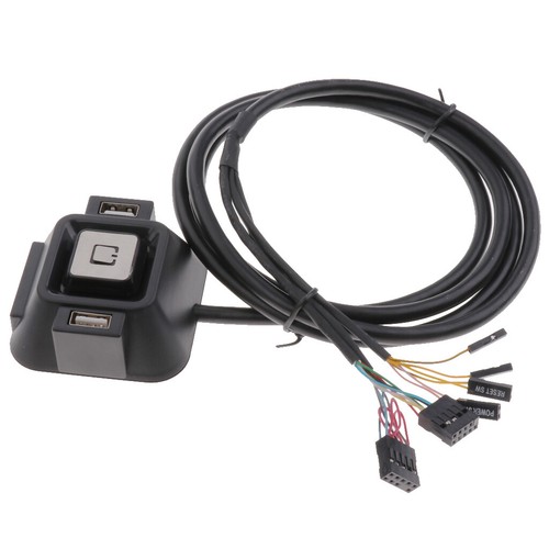 Desktop PC Computer Power Switch & USB Port Reset Button&3.5mm Audio Jack - Bild 11 von 12