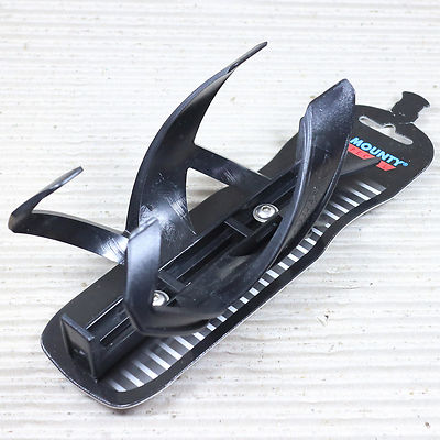 Mounty Portaborraccia Power-Cage Per Bicicletta, In Plastica Rinforzata, Colore Nero, Fissaggio Solido E Anti-vibrazioni