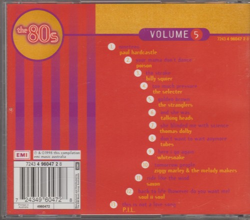 The 80's Volume 5 CD Various Artists - VERY GOOD CONDITION - Free Post - Picture 2 of 2