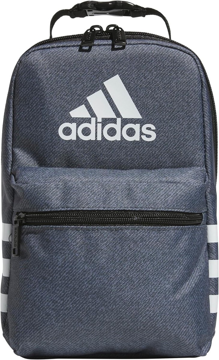 adidas Kids Twill Onix Grey/Black Santiago 3 Insulated Lunch Bag