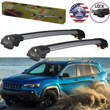 Roof Racks fits Jeep Cherokee 2014-2023  Cross Bars Lockable aluminum