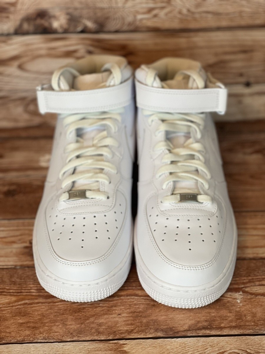 Nike Air Force Mid '07 Shoes Triple White CW2289-111 Men's Size