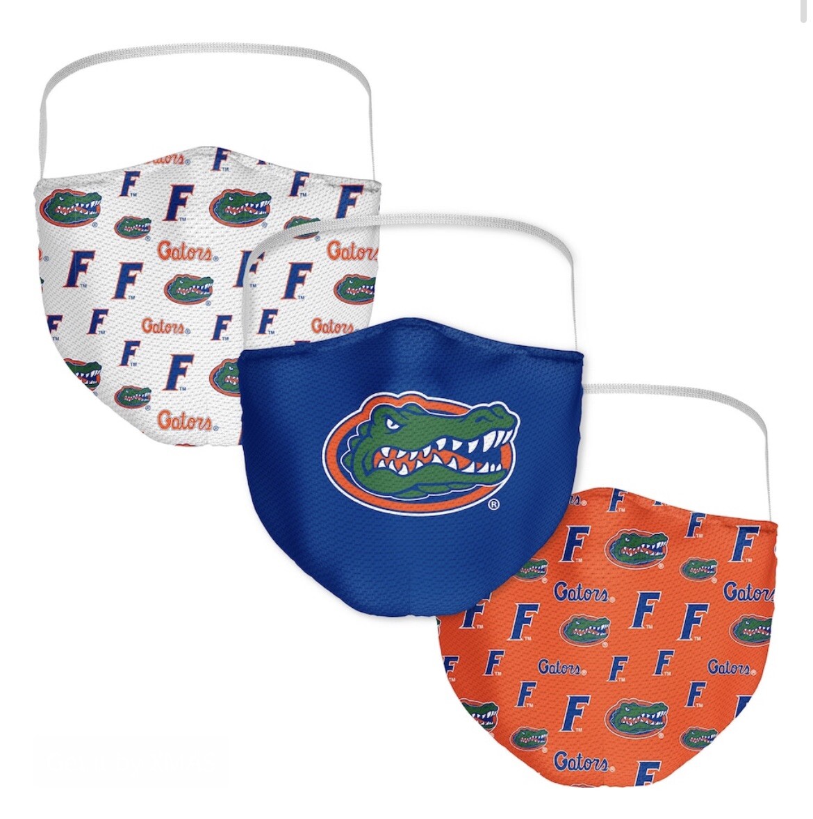 NEW! 3 Pack Florida Gators UF Licensed NCAA Washable Resuable Face Mask ...