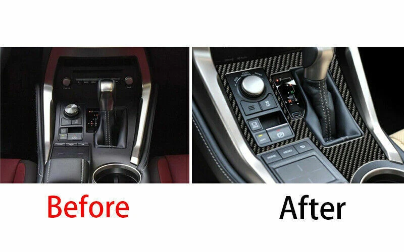Real Carbon Fiber for lexus NX200 NX200t NX300h 2014-2021 Gear Shift Panel Cover - Image 2 of 4
